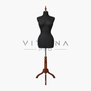 Mannequin de Couture Professionnel Femme avec Support en Bois – Image 5