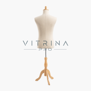 Mannequin de couture professionnel homme avec support en bois pour atelier de couture et boutique