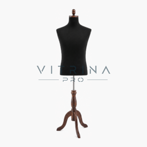Mannequin de couture professionnel homme avec support en bois pour atelier de couture et boutique