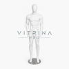 Mannequin homme en polyester premium avec support métallique pour boutique et vitrine
