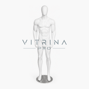 Mannequin homme en polyester premium avec support métallique pour boutique et vitrine