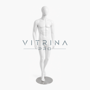 Mannequin homme en polyester avec support métallique pour boutique et vitrine