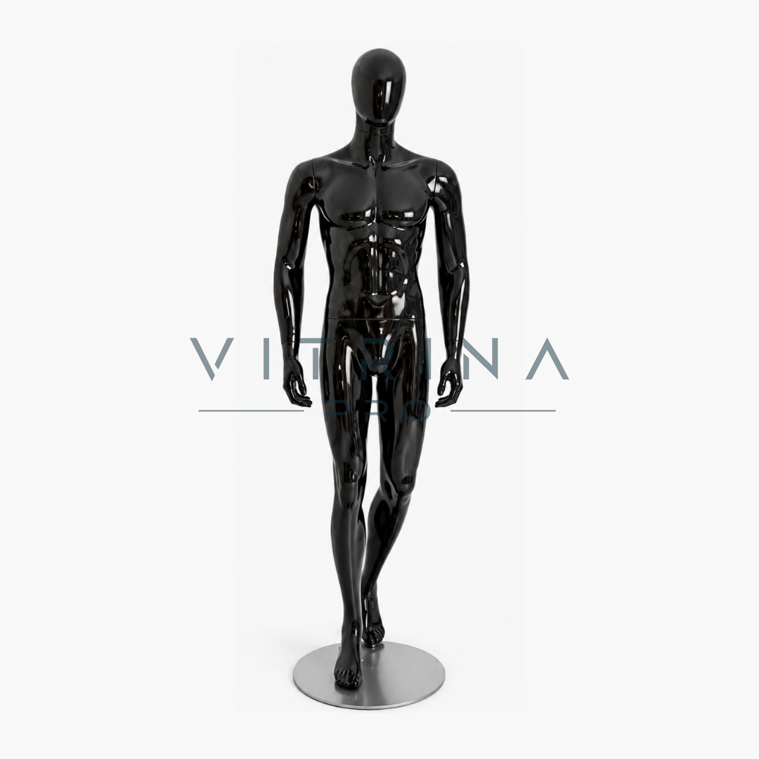 Mannequin homme en polyester avec support métallique pour boutique et vitrine