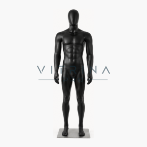 Mannequin homme en plastique mat premium avec support métallique pour boutique et vitrine