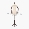 Mannequin homme en lin avec bras en bois pour boutique, vitrine et showroom