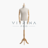 Mannequin tailleur homme avec bras articulés en bois pour atelier de couture et boutique