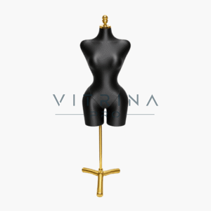 Buste de couture femme noir à silhouette sculptée avec trépied