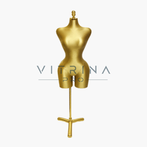 Buste de couture femme or brillant avec trépied design