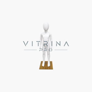 Mannequin de vitrine enfant blanc laqué 110 cm