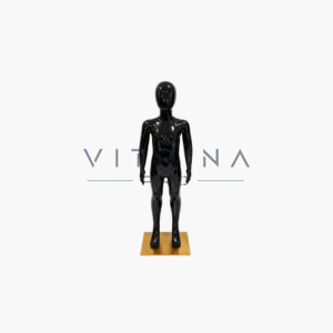 Mannequin de vitrine enfant noir laqué 110 cm