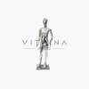 Mannequin de vitrine enfant argent chrome 140 cm
