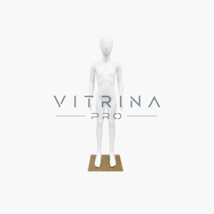 Mannequin de vitrine enfant blanc laqué 140 cm