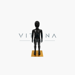 Mannequin de vitrine enfant noir laqué 90 cm
