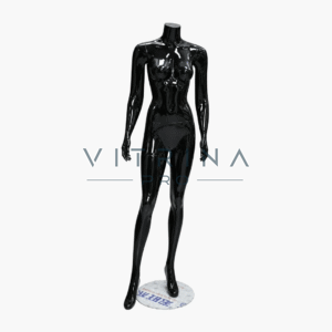Mannequin de Vitrine Femme Sans Tête Noire Laqué