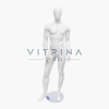 Mannequin de vitrine homme athlétique blanc en polyester