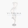 Mannequin de vitrine femme blanc laqué en polystyrène